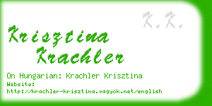 krisztina krachler business card